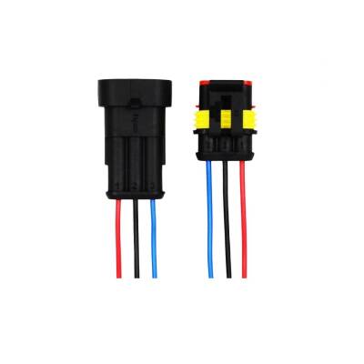 3 Pin Kablolu Su Geçirmez Konnektör Takımı - 1