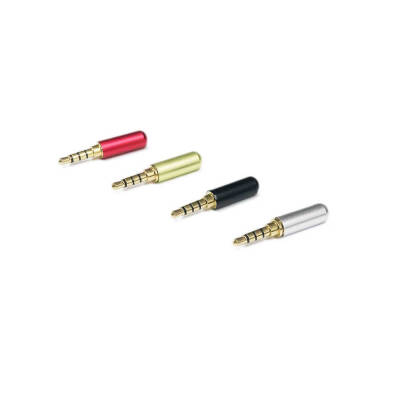 3.5mm Stereo Erkek Jack-Jak 4 Boğumlu Konnektör - Beyaz - 1