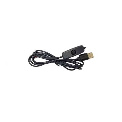5V USB Anahtarlı Erkek Kablo Siyah - 1 Metre - 1