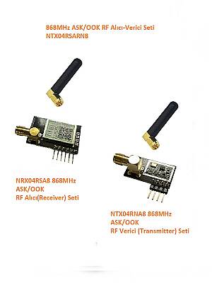 868MHz ASK/OOK RF Alıcı Verici Seti (NTXRX04RSARN8) - 1