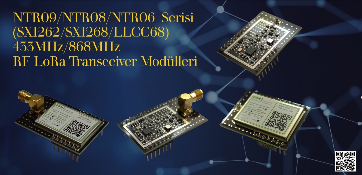 NTR Serisi 433MHz/868MHz RF LoRa Transceiver Modülleri
