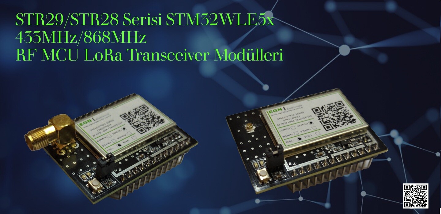 STR29/STR28 Serisi 433MHz/868MHz RF MCU LoRa Transceiver Modülleri