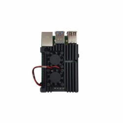 Raspberry Pi 4 Çift Fanlı Alüminyum Kasa Soğutucu - Raspberry Pi