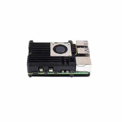 Raspberry Pi 5 için Alüminyum Alaşımlı Kasa (H) Fanlı - 1