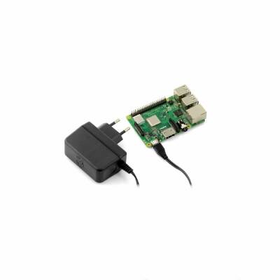 Raspberry Pi Lisanslı Güç Adaptörü - Siyah (Micro USB) - 1