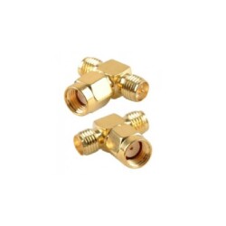 RP SMA Erkek-RP SMA Dişi-RP SMA Dişi T Tipi RF Konnektör-Dönüştürücü Adaptör - EGNE-UDTK