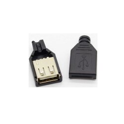 USB A Dişi Soket Lehimlenebilir Kapaklı Model - EGNE-UDTK